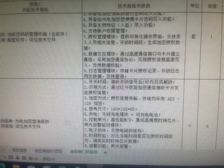 找产品：油库锁及其管理终端含软件